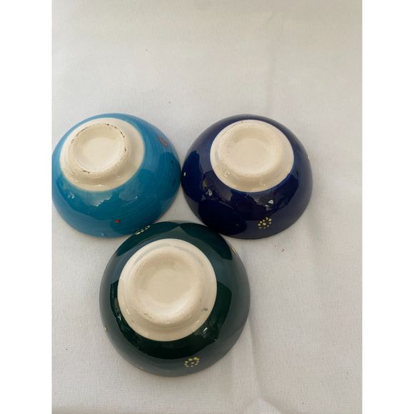 3 Turkish Ceramic 3 1/4" Salt Cellar Dip Bowl Serving Bowl - Picture 5 of 9